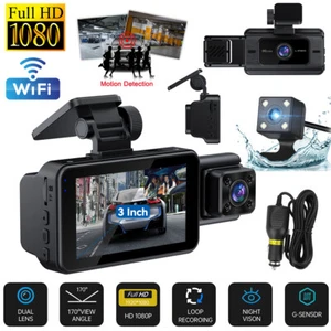 HD 1080P Wifi Dual Lens Car Dash DVR Camera Video Recorder Front and Rear Camera - Picture 1 of 16