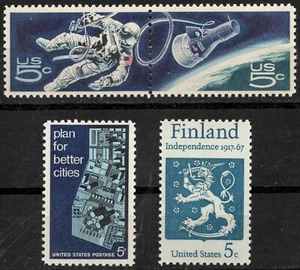 #1332b-#1333-#1334 1967 US POSTAGE LOT OF three STAMPS , MNH - Picture 1 of 2