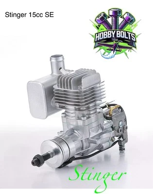 Stinger 15cc SE Model RC plane 2Stroke Gas Engine With Exhaust. RCGF Hobby Bolts - Image 1 of 4