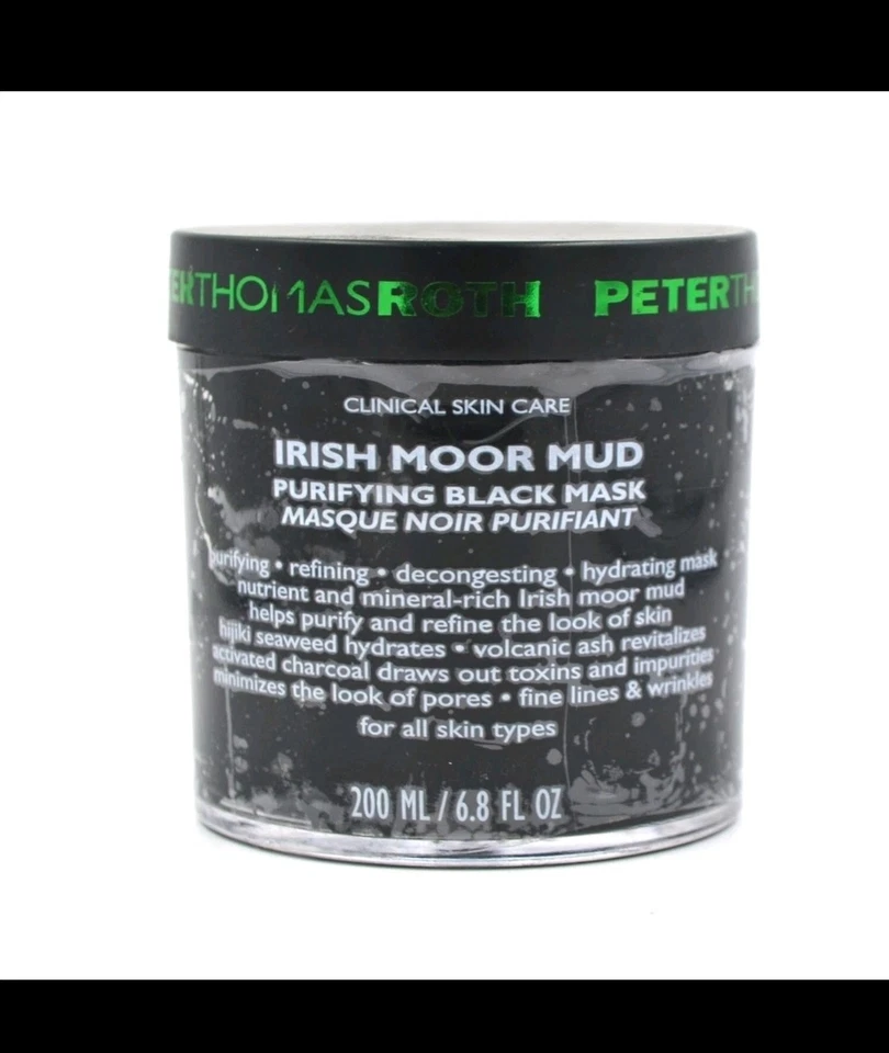 Peter Thomas Roth IRISH MOOR MUD purifying black mask masque 6.8 oz UNSEALED ** - Image 1 of 1