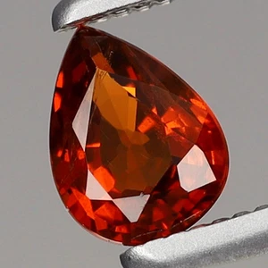 0.42ct Spessartite Garnet 5.1x3.8mm Pear Natural Orangeish Red Namibia, Africa - Picture 1 of 4