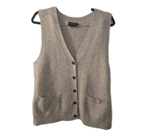 Pendleton Lambswool Blend Button Front Tan Vest With Pockets Mens Size Large - Picture 1 of 4