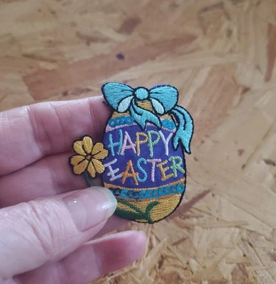Easter - Easter Egg - Holiday - Sunday - Embroidered Iron On Patch - Image 1 of 2