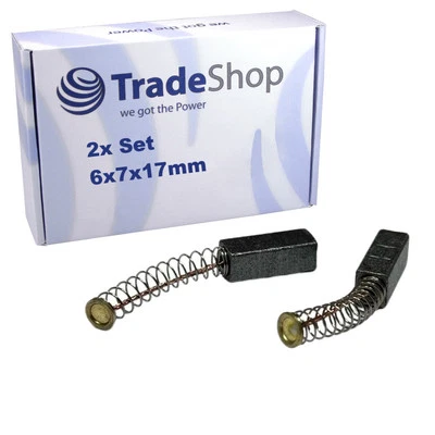 2x Motorkohlen 6x7x17mm für AEG, Milwaukee, Atlas Copco Elektrowerkzeuge - Bild 1 von 4