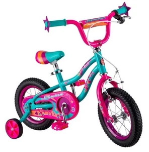 Schwinn Duet 12" Girls Bike w/ Training Wheels Teal Blue Toddler Beginner Bike - Picture 1 of 5