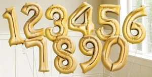 16in Large Number Balloon Foil Mylar Celebration Party Kids Birthday Wedding 662 - Picture 1 of 6