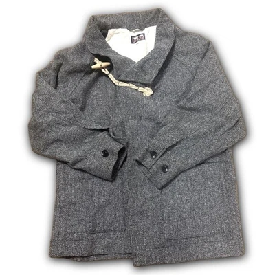 BLUE BLUE Toggle Button Wool Blend Half Coat Gray Made in Japan Size 1 F/S - Image 1 of 4