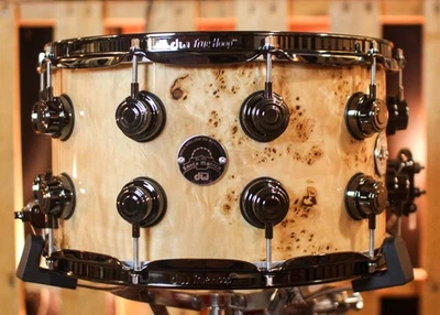 DW 8x14 Collector's Santa Monica Mapa Burl Snare Drum - SO#1409997 - Image 1 of 4