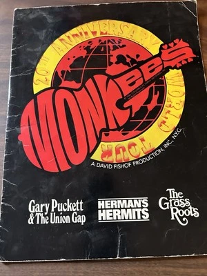 THE MONKEES 20th ANNIVERSARY WORLD TOUR SOUVENIR PROGRAM BOOK GUIDE 1986 - Image 1 of 4