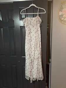 Indulge in Style Pink Floral Dress Sz Small Love Shack Fancy Inspired - Picture 1 of 9