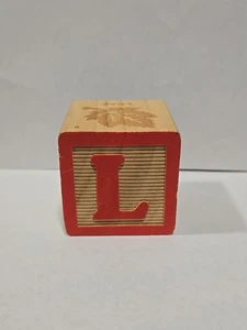 Bloque alfabeto madera letra L repuesto artesanías 1,5"  - Imagen 1 de 6