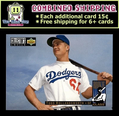 1994 Collector's Choice Rookie Class #658 Todd Hollandsworth - LA Dodgers - Image 1 of 2