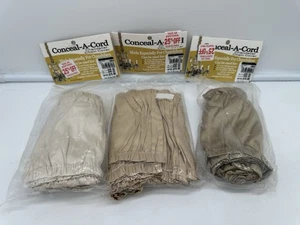 Vintage Silk Chandelier Chain or Cord Cover Computer Antique White, Gold, Honey - Picture 1 of 10