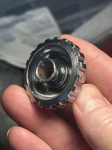 Vintage Radio Knob DIAL Rare Metal Alloy Chrome Mopar Ford GM USA Unknown - Picture 1 of 10