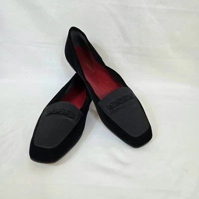 Zapatos Mocasines Planos Enzo Angiolini De Colección Para Mujer Liberty Terciopelo Negro Broca de Caballo 9.5M Foto 1 de 4
