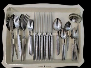 VENETIA Oneida Community Flatware 57 Pieces Stainless Vintage W/ Original tray - Picture 1 of 8