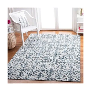MARTHA STEWART x SAFAVIEH 9' x 12' Navy/Ivory MSR0953N Trellis Non-Shedding L... - Picture 1 of 8