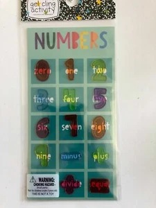 NUOVO Gel Window Cling attività 15 ct numeri classe educativa apprendimento matematica! - Foto 1 di 1