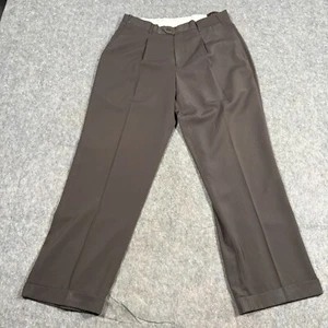 Tazio Herren Hose Pants Gr. W36 braun strukturiert Nadelstreifen Plissee vorne Bündchen - Bild 1 von 8