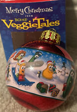 Veggie Tales Red Christmas Tree Ball Ornament w Box  Big Idea 2006 Holiday Deco!