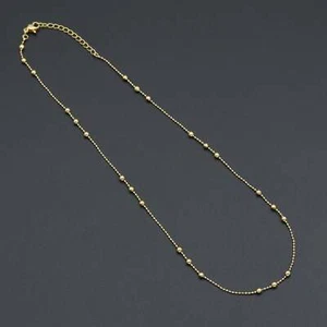 Zierliche goldene Kugelkette verstellbare Halskette, Sku#JL203 - Bild 1 von 4