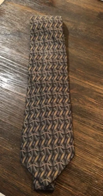 Галстук мужской Daniel Hechter серый геометрический абстрактный 100% шелк - Изображение 1 из 2