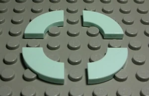 LEGO Carreau - Tuile Rond 1x2 Aqua 4 Pièce ( 1006#) - Picture 1 of 1