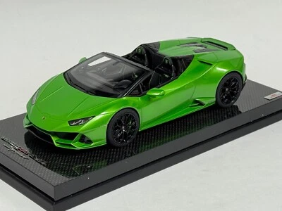 1/18 MR Collection Lamborghini Huracan Evo Spyder Verde Viper LAMBO037A Carbono - Imagen 1 de 4