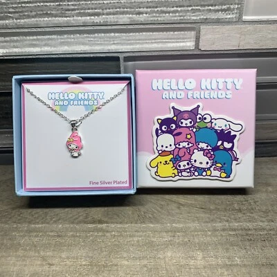 Novo Colar Banhado a Prata Joia Berloque Hello Kitty & Friends My Melody 16” - Imagem 1 de 4