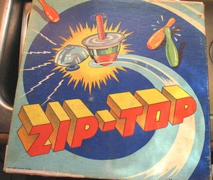 ZIP TOP TOY BOARD GAME  BOXED 1930s Vintage Top SPINNER - Picture 1 of 6