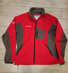 Men's Columbia Lightweight Red Titanium Full-Zip Hiking Walking Jacket Size XL - Picture 1 of 5