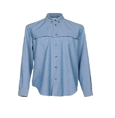 Maison Martin Margiela Mens Denim Blue Western Casual Cotton Button Shirt L 41 - Image 1 of 4