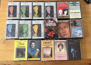 17 Tapes Swan Lake Grofe Zamfir Flute Fantasies Louis Armstrong Dolly Parton +++ - Picture 1 of 8