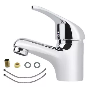 New Bathroom Single Lever Taps Modern Chrome Bath Mono Wash Basin Sink Mixer Tap - Picture 1 of 15