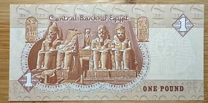 MAGNIFIQUE BILLET DE 1 LIVRE EGYPTE (BILL 178) ABOU SIMBEL - Imagen 1 de 3