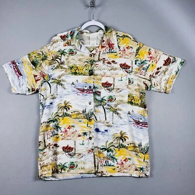 Vintage Moda International Hawaiian Shirt Medium Button Down Shirt Short Sleeve - Image 1 of 4