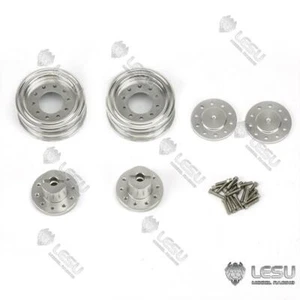 LESU 1 Pair Metal Front Wheel Hub for RC 1/14 Forklift Model Car Parts DIY Truck - Picture 1 of 3