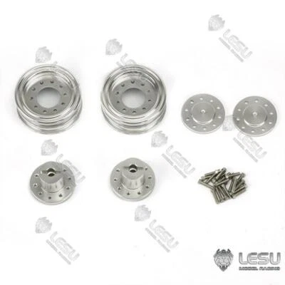 LESU 1 Pair Metal Front Wheel Hub for RC 1/14 Forklift Model Car Parts DIY Truck - Image 1 of 3