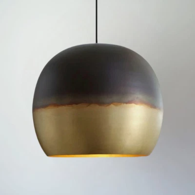 Modern Brass Dome Pendant Light - Image 1 of 4