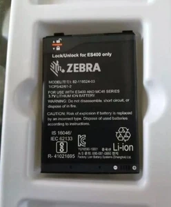 82-118524-03 Nueva Batería Original 2950mAh para Símbolo ZEBRA ES400 MC45 - Imagen 1 de 3