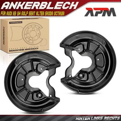 2x Ankerblech Bremsscheibe Hinten für Audi A3 VW Golf Seat Altea Skoda Octavia - Bild 1 von 4