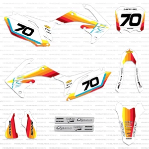 compatibe with: Honda 2010 - 2013 CRF 250 R Retro Heat white Decals Graphics Kit - Bild 1 von 5