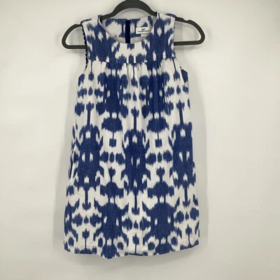 Girls Vineyard Vines A-Line Dress blue/white 14 sleeveless - Image 1 of 4
