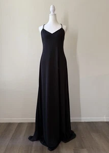 Lauren Ralph Lauren Jersey V-Ausschnitt Kettenriemen drapiert geknotet hinten offen Gr. 12 - Bild 1 von 8