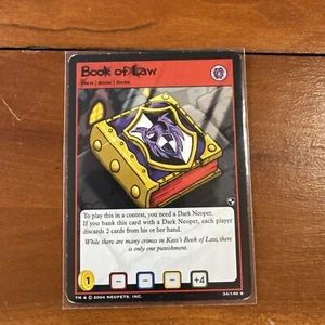 Book Of Law 34/140 Rare Battle For Meridell Neopets Card TCG - Picture 1 of 2
