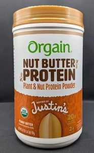 Orgain - Nut Butter Protein - Plant & Nut Powder - Justin's - Peanut Butter -New - Picture 1 of 2