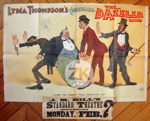 LYDIA THOMPSON Queen of Burlesque British Blondes THE DAZZLER Posters 1890s - Picture 1 of 1