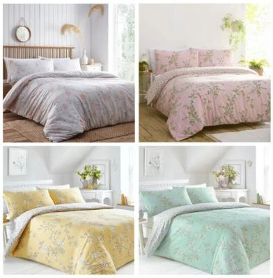 HOMEMAKER BEDDING Duvet set quilt cover bedding pretty floral new bedding ochre pink green grey