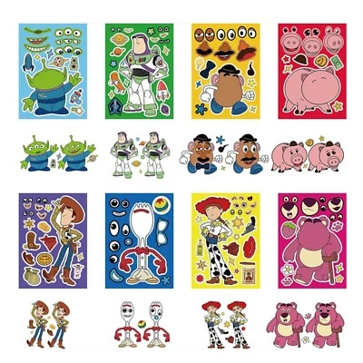 8x Toy Story Face Making Sticker. Party Game Lolly Loot Bag Cake Cupcake Banner - image 1 of 4