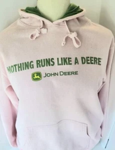 Pre-Owned Pink Ladies John Deere Hoodie Size Large - Picture 1 of 6
